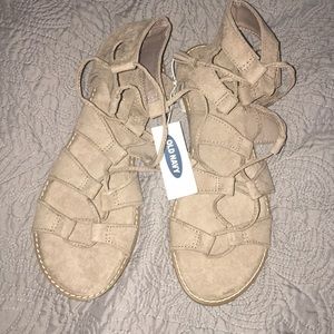 Never worn light gray gladiator style sandals